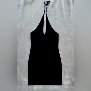 Black halter dress